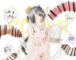 1girls 4futas bukkake cantarella_(wuthering_waves) carlotta_(wuthering_waves) censored cum cuora cup drenched_in_cum female female_focus female_rover_(wuthering_waves) fleurdelys_(wuthering_waves) futa_on_female futanari implied_futa intersex offscreen_character rover_(wuthering_waves) wuthering_waves zani_(wuthering_waves)