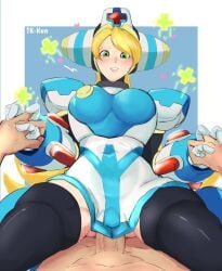 ambiguous_penetration cinnamon_gaudille cowgirl_position female female_focus healing healing_through_sex mega_man mega_man_x mega_man_x_command_mission mega_man_x_dive robot robot_girl robot_humanoid taikikun tk