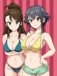 2girls anime big_breasts bikini female girls_und_panzer pepperoni_(girls_und_panzer)