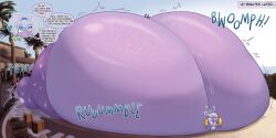 5_fingers absurd_res accessory ambiguous_gender anthro ass bianca_boobdra_(megustalikey) big_breasts big_butt bikini blush bodily_fluids bottomless bottomless_female breast_expansion breasts building bwomp clothed clothing different_sound_effects disembodied_head duo eeveelution expand-blurples expansion expansion_sound_effect extended_sound_effect female fingers generation_2_pokemon generation_6_pokemon gold_bikini golden_week goodra hair_accessory heart_symbol hi_res huge_breasts huge_butt hyper hyper_breasts lactating looking_at_viewer lying lying_on_breasts milk milk_on_ground milk_stream nintendo nipples non-mammal_nipples on_breasts onomatopoeia open_mouth palm_tree plant pokemon pokemon_(species) pool_chair property_damage psssh sea solo_focus sound_effect_variant sound_effects swimwear tail text thick_thighs time_skip towel tree two-piece_swimsuit umbreon vowelless vowelless_sound_effect water