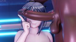 1boy 1girls 3d ahoge balls bare_arms bare_shoulders bath cock_hungry collarbone completely_nude dark-skinned_male dark_skin dochaunt24 excited facing_viewer female female_focus finger_on_penis fire_emblem green_hair green_nails grin hand_on_another's_head hand_on_head hot_tub imminent_fellatio imminent_oral imminent_sex indoors interracial jav kurono_kiria large_penis light-skinned_female light_skin male nail_polish naughty_face nintendo nude nude_female penis penis_awe penis_over_eyes ponytail pornstar shoulders smile solo_focus testicles tokyo_mirage_sessions_#fe upper_body water