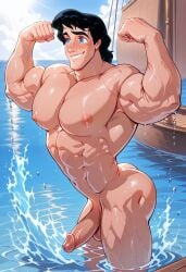 ai_generated ass balls bara bara_tiddies bara_tits big_ass big_biceps big_butt big_pecs big_penis boat bubble_ass bubble_butt chest_focus cock completely_nude dick disney disney_prince dripping flexing flexing_arms flexing_bicep huge_pecs male male_breasts male_focus male_only muscles muscular muscular_arms muscular_chest muscular_legs muscular_male muscular_thighs nipples nude_male obliques ocean pecs pectorals penis prince_eric sea seaside ship showing_off splashing standing_in_water testicles the_little_mermaid the_little_mermaid_(1989_film) water water_drop wet yaoi