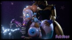 1boy 1futa 1girls 3d big_ass big_breasts black_body black_skin breasts bust busty curvaceous curvy curvy_figure dark-skinned_female dark_skin dickgirl dickgirl/female female female/futa female_focus five_nights_at_freddy's five_nights_at_freddy's_2 futa_on_female futanari glamorra glamorra_heart hips hourglass_figure huge_ass huge_breasts humanoid intersex large_ass large_breasts legs male male/female marionette_(fnaf) mask mature mature_female original_characters puppet_(fnaf) purple_body purple_skin rubikon_(artist) ruby_(rubikon) slim_waist straight thick thick_hips thick_legs thick_thighs thighs vengy voluptuous voluptuous_female waist wide_hips