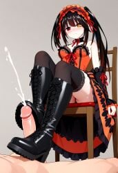 ai_generated bootjob date_a_live footjob tokisaki_kurumi