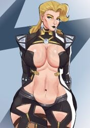 1girls 2d big_breasts big_butt big_thighs big_titties black_lipstick blonde_female blonde_hair blue_eyes blue_lipstick breasts breasts_bigger_than_head caucasian caucasian_female clothed clothed_female curvaceous curvaceous_female curvaceous_figure curvy curvy_figure curvy_hips emma_frost emma_frost_(marvel_rivals) emma_frost_(x-revolution) female female_focus female_only looking_at_viewer marvel marvel_comics marvel_rivals purple_lipstick short_hair solo thick_legs thick_thighs vennex x-men yellow_hair
