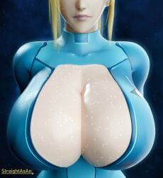 3d big_breasts bimbo blender boob_window breast_focus cleavage cleavage_cutout clothed female female_only giant_breasts gigantic_breasts huge_breasts huge_cleavage large_breasts metroid nintendo samus_aran solo_female straightasan sweat sweatdrop sweating sweaty sweaty_breasts tagme zero_suit zero_suit_samus
