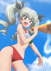 anchovy anchovy_(girls_und_panzer) beach bikini girls_und_panzer medium_breasts