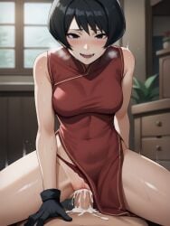 1boy 1girls ai-created ai_generated bangs bare_shoulders black_eyes black_gloves black_hair blush bodily_fluids boruto:_naruto_next_generations breasts breath china_dress chinese_clothes clothed_female clothed_female_nude_male clothed_sex clothing clothing_aside covered_navel cowgirl_position cowgirl_position dress female female genital_fluids gloves heavy_breathing high_resolution indoors kurotsuchi large_breasts looking_at_viewer male medium_breasts nakadashi naruto navel nipples nude nude_male on_top open_mouth overflow panties_aside pantsu penis red_dress red_panties red_underwear semen sex short_hair sleeveless sleeveless_dress smile solo_focus spread_legs straddling straight sweat teeth temptart thighs underwear underwear_aside vagina vaginal_penetration very_high_resolution