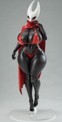 ai_generated anthropod breasts bug female hollow_knight hornet_(hollow_knight) huge_breasts huge_nipples surikat wide_hips
