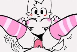 1boy 1girls ai_generated anthro blush boykisser breasts female female_boykisser fox fur furry furry_female girlkisser lingerie male penis pussy silly_cat_(mauzymice) stockings tail tail_motion tailwag vaginal_penetration white_background