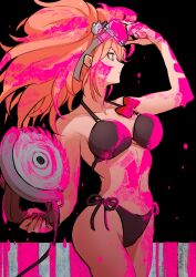 artist_request bikini blonde_hair blood_on_face blood_splatter buzzsaw danganronpa danganronpa:_trigger_happy_havoc danganronpa_(series) goggles gore junko_enoshima tagme