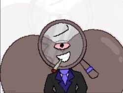animated animation ass ass_bigger_than_body ass_bigger_than_head ass_bigger_than_torso ass_cheeks asscheeks background background_music big_ass black_eyes dandy's_world funny funny_face grey_body grey_skin hyper hyper_ass joint looking_at_viewer looking_away magnifying_glass massive_ass meme mocking mocking_viewer music music_video pixel_(artwork) pixel_animation pixel_art pixelated questionable rodger_(dandy's_world) simple_background smile smiling smiling_at_viewer smirk smirking smirking_at_viewer smoking smoking_marijuana smoking_weed song suit suit_and_tie tagme teasing teasing_viewer teasing_with_butt tounge_out video white_background youtube youtube_video