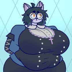 big_breasts breasts chubby cleavage dapper_little_arts huge_breasts tagme thick_thighs wide_hips