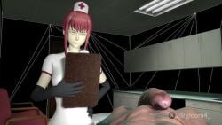 animated animated big_breasts big_penis gloom4_(artist) handjob makima_(chainsaw_man) nurse nurse_cap red_hair smile tagme video yellow_eyes