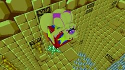 1girls chica_(fnaf) crossover drown drowned drowning female five_nights_at_freddy's five_nights_at_freddy's_2 idiottheartist labyrinth_zone mine-imator minecraft mojang peril scott_cawthon sega solo sonic_(series) sonic_the_hedgehog_(series) toy_chica_(fnaf) underwater underwater_peril
