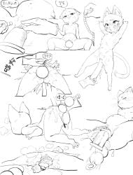 4_fingers anal anal_prolapse anal_sex anthro biped blush bodily_fluids dialogue dildo dildo_in_pussy dildo_insertion domestic_cat duo ears_back felid feline felis female fingers fur genitals hi_res humanoid looking_pleasured mammal multi_nipple navel nipples object_in_ass open_mouth pawpads penetration pivoted_ears prolapse pussy sex_toy sex_toy_in_ass sex_toy_in_pussy sex_toy_insertion simple_background skeleton265 speech_bubble tears text vaginal_penetration vaginal_penetration vaginal_prolapse white_background
