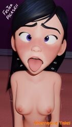 beautiful breasts comic comic_page crossed_eyes disney eyes eyeshadow flat_chest the_incredibles violet_parr