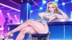 1girls ai_generated ai_generated_background emma_frost emma_frost_(marvel_rivals) indoors marvel marvel_rivals nightclub thick_thighs wienergens