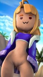 1girls 3d 3d_(artwork) :3 blonde blonde_female blonde_hair bottomless ear_piercing earrings half_naked jacket looking_at_viewer looking_down naked nude nude_female pussy savannahxyz seductive_look sfm star_earrings tank_top whiteweasel youtube youtuber