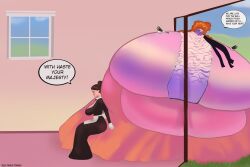 belly blueberry blueberry_inflation dress inflated_belly inflation jigglywiggly maid victorian