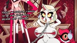 ahe_gao charlie_morningstar_(hazbin_hotel) english_text hazbin_hotel huge_ass huge_breasts micro_bikini text used_condom useless_clothing