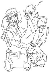 bomberman bomberman_jetters misty_(bomberman) pointy_chin stephen_hawking tagme