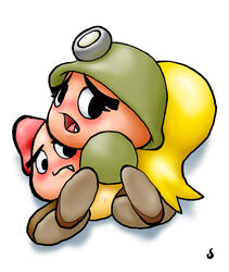 duo goomba goombaria goombella mario_(series) nintendo paper_mario straight_hair