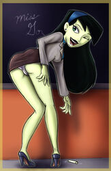 14-bis ass cameltoe disney disney_channel female female_only human kim_possible medium_breasts miss_go panties shego short_skirt solo straight_hair tagme