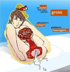 after_sex after_vaginal animate_inanimate ass breasts cum cum_in_pussy cum_inside excessive_cum female food_play food_porn humanized humanized_food leaking leaking_cum meme meme_reference pussy sparrow_(artist) tagme thanksgiving turkey