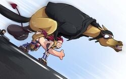 deep_penetration disgaea etna female horse horsecock hyper_balls hyper_penetration hyper_penis hyper_stomach_bulge pectoral_bulge penetration penis_shaped_bulge ridiculous_fit sex size_difference sparrow_(artist) stomach_bulge tagme tail testicles zoophilia