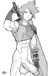 cloud strife from final fantasy by mlm4anemone
