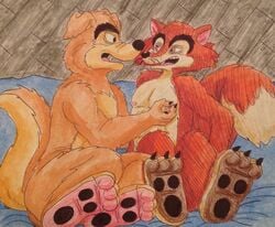 2boys crossover disney don_karnage gay honest_john j._worthington_foulfellow male male_only nipple_squeeze nipple_stimulation nipples pinocchio puku83 talespin walt_disney yaoi