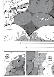 azuma_minatsu blush closed_eyes comic cum cum_in_pussy cum_inside doujinshi eeveelution english_text espeon female furry impregnation male nintendo open_mouth penetration penis pokemon pussy sex straight text umbreon vaginal_penetration video_games