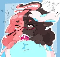 >_o absurd_res alex_(documentable) anthro ass belly belly_markings bodily_fluids bondage brown_eyes celeste_(ricedough) cum cum_in_mouth cum_inside cum_on_penis cumshot cumshot_in_mouth dialogue digital_drawing_(artwork) digital_media_(artwork) duo ejaculation eyewear felid feline fellatio female first_person_view fluffy freckles fur genital_fluids genitals glasses glistening glistening_hair hair hand_on_head hand_on_hip headpat heart_eyes heart_pupils heart_symbol hi_res looking_at_viewer male male/female mammal markings microsoft_paint_(artwork) navel one_eye_closed oral penile penis petplay petting ricedough roleplay saliva saliva_on_penis sex simple_background snot speech_bubble split_color split_color_eyes split_color_hair spots spotted_body spotted_fur tears text