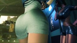 2girls 3d 3d_(artwork) absurd_res absurdres arms_crossed ass ass_focus black_hair breasts chinese_text cityscape cleavage clothed_female collarbone cyberpunk cyberpunk_background dark-skinned_female deus_ex deus_ex:_human_revolution edited_screencap eidos emotionless emotionless_female expressionless female female_focus female_only femsub friends game_mod hand_on_hip high_resolution highres huge_ass indifference indifferent large_breasts large_tits leaning_against_wall leaning_hips leaning_to_the_side leather_clothing leotard mature_female mature_woman nameless_character navel oblivious_sexualization pink_fingernails prostitute prostitution short_hair skyscraper smoking source_request stripper text tomboyish translation_request unaware unbothered uncaring uncaring_female unenthusiastic unnamed_character wide_hips zlosider