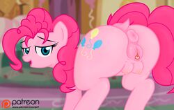 1girls 2016 animal_genitalia anus ass ass_focus big_ass big_butt bimbo blue_eyes breasts bubble_ass bubble_butt butt_focus clitoris crotchboobs cutie_mark dat_ass earth_pony equine female friendship_is_magic fur godoffury hair horse long_hair looking_at_viewer looking_back mammal my_little_pony nipples nude open_mouth pink_hair pinkie_pie_(mlp) pony presenting presenting_hindquarters pussy raised_tail smile solo