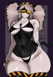 1girls ass baphoavi big_ass big_breasts big_thighs blush bra breasts drone female female_only glitch_productions huge_ass huge_thighs j_(murder_drones) long_hair mommy_j murder_drones no_panties panties robot robot_girl silver_hair solo tagme thick_hips thick_thighs thighs thong twintails white_body white_hair yellow_eyes