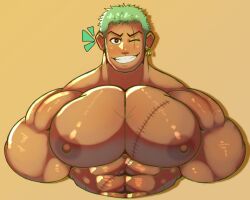 1boy 1male 1man abs bara bara_tiddies bara_tits biceps big_biceps big_male big_nipples big_pecs big_smile closed_eye cute cute_boy cute_expression cute_face cute_male defined_muscles defined_pecs ear ear_stud friendly gay gay_male green_hair happy happy_male hug_man huge_male hyper_muscle hyper_muscles hyper_muscular japanese japanese_male large_biceps large_muscles large_nipples larger_male looking_at_viewer male male_boobs male_breasts male_focus male_only man_boobs masculine masculine_male muscles muscular muscular_male nipples no_shirt no_visible_genitalia no_visible_penis nude nude_male one_eye_closed one_piece pecs penis pirate pteroscreams roronoa_zoro scar scar_across_eye scar_on_chest scar_on_face smile smiling smiling_at_viewer solo solo_focus solo_male strong_male talking_to_viewer tanned tanned_body tanned_male tanned_skin trapezius yaoi zoro zoro_(one_piece)