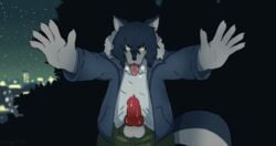 2016 animal_genitalia animal_penis canine dog_penis looking_at_viewer male male_only mammal ookami ookami_(wolf_children) penis polygonheart solo thepolygonheart wolf wolf_children