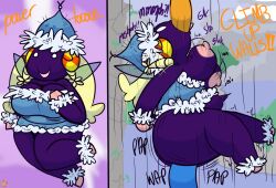 1girls 2boys alternate_hairstyle ambiguous_penetration animal_crossing anthro ass big_breasts big_butt bottomwear bouncing_breasts bovid breasts caprine cleavage clothed clothing cosplay double_penetration erect_nipples female group helena_handbasket hi_res insect_wings instant_loss_2koma klutzatdusk male male/female mammal miniskirt nintendo nipples oral oral_penetration penetration questionable_consent rayman_(series) rayman_origins sheep short_stack skimpy skirt slightly_chubby slightly_chubby_female stomach_bulge thick_thighs trio ubisoft vesta_(animal_crossing) wide_hips wings