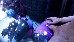 3d anal anal_sex animated anus ass breasts bubble_butt cum dat_ass doggy_style jiggle latex overwatch penetration purple sex sound source_filmmaker tsarchasmsfm video widowmaker