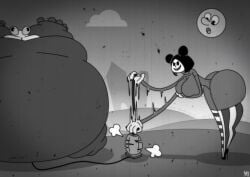 1920s 1920s_theme air_pump belly_expansion belly_inflation black_and_white black_heels breasts cartoon_logic cartoony evil_grin exaggerated_anatomy female femdom hand_pump heels hose hose_in_butt hose_inflation hourglass_figure hourglass_figured_female huge_ass huge_belly huge_breast huge_breasts huge_butt huge_gut inflated_belly inflation inflation_fetish large_ass large_belly large_boobs large_breasts large_butt large_hips male monochrome old_cartoon original_characters slim_waist spherical_inflation stockings stripped_socks stripped_thighhighs toony toony_expression toony_eyes toony_face toony_male toony_moment unknown80000 white_gloves