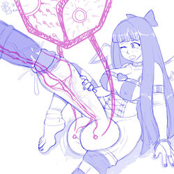 1girls balls_expansion barefoot blyzzarde breasts bridal_gauntlets busty cleavage dickgirl feet futa_urethral_insertion futanari hyper_balls hyper_penis hyper_testicles intersex magical_girl nipple_bulge panty_&_stocking_with_garterbelt penis_in_penis stocking_anarchy testicle_pregnancy urethral_insertion urethral_penetration voluptuous wink