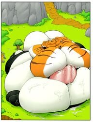 2016 animal_genitalia anthro ass_expansion balls balls_expansion bear belly belly_expansion big_balls big_belly big_breasts big_penis breast_expansion breasts cheeks_inflation comic cum cum_inside cumflation dreamworks duo erection feline female food fur huge_balls hyper hyper_balls hyper_penis inflation kung_fu_panda lactation male mammal master_tigress morbidly_obese nude obese orgasm outside overweight panda penis penis_expansion po rabid sex stripes tiger vaginal_penetration weight_gain