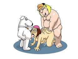 brian_griffin brother_and_sister canine chris_griffin cum exoravant family_guy fellatio female from_behind human incest male meg_griffin on_all_fours oral rape spitroast threesome