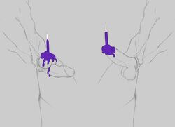 9x9 balls candle cock_and_ball_torture comparison erection humanoid_penis kangaroo male male_only mammal marsupial penis retracted_foreskin simple_background uncut wax_play