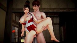 3d animated areola breasts curvy fatal_fury king_of_fighters mai_shiranui nipples penetration pornfessorx sex snk sound source_filmmaker vaginal_penetration video voluptuous