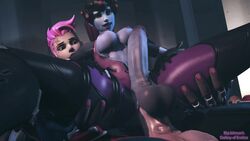 2futas 3d animated big_penis bigjohnson dickgirl erection futa_on_futa futa_only futanari intersex muscular muscular_futanari overwatch penetration sex sound source_filmmaker testicles vaginal_penetration video widowmaker zarya