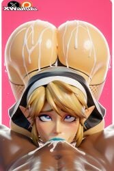 1boy 1femboy abs ai_generated ass_focus ass_grab blonde_hair blue_eyes bottom_heavy bottom_heavy_femboy crop_top cute_male dark-skinned_male femboy feminine feminine_male femsub girly hung hung_femboy interracial link link_(breath_of_the_wild) male male_focus nintendo short_shorts sissy solo the_legend_of_zelda thick thick_ass thick_boy thick_thighs xwaifuai