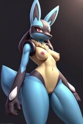 ai ai_generated holidayking lucario pokemon pokemon_(species) pokemorph